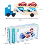 משאית גרר + רכבים מעץ 3