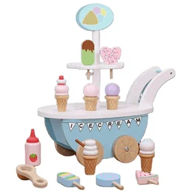 עגלת גלידה מעץ